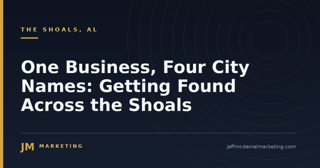 One Business, Four City Names: Getting Found Across the Shoals
