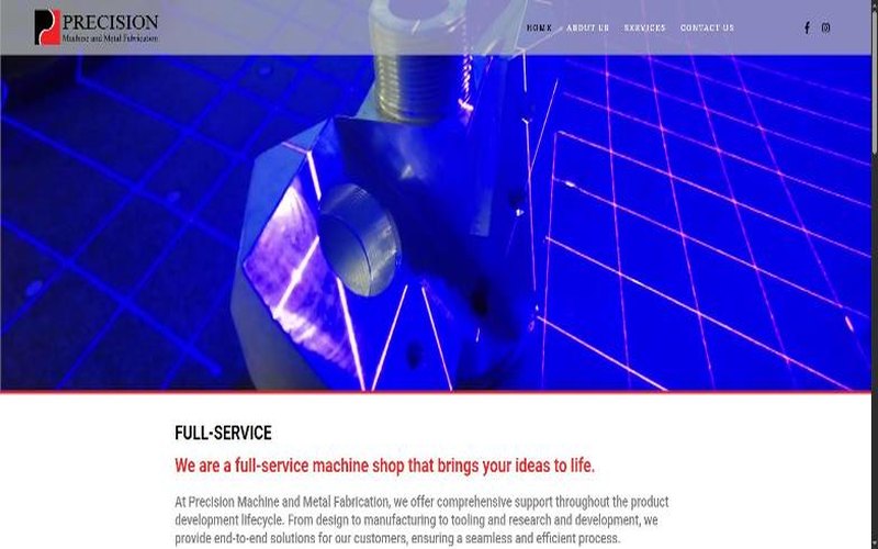Precision Machine & Metal Fabrication website