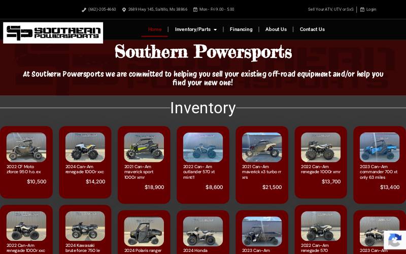 Southern Powersports website