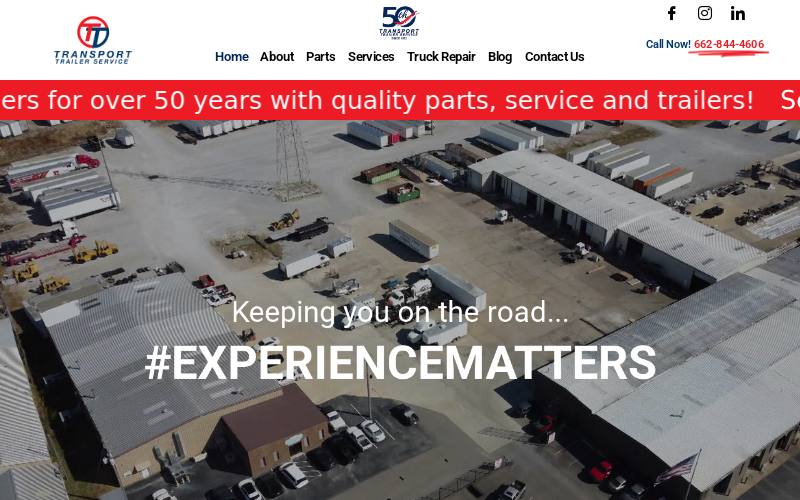 Transport Trailer Services website